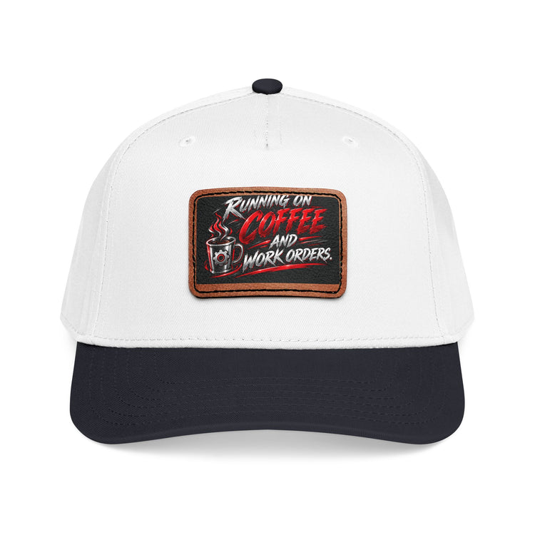 Dark Dayz Coffee & Work Orders Leather Patch Cap