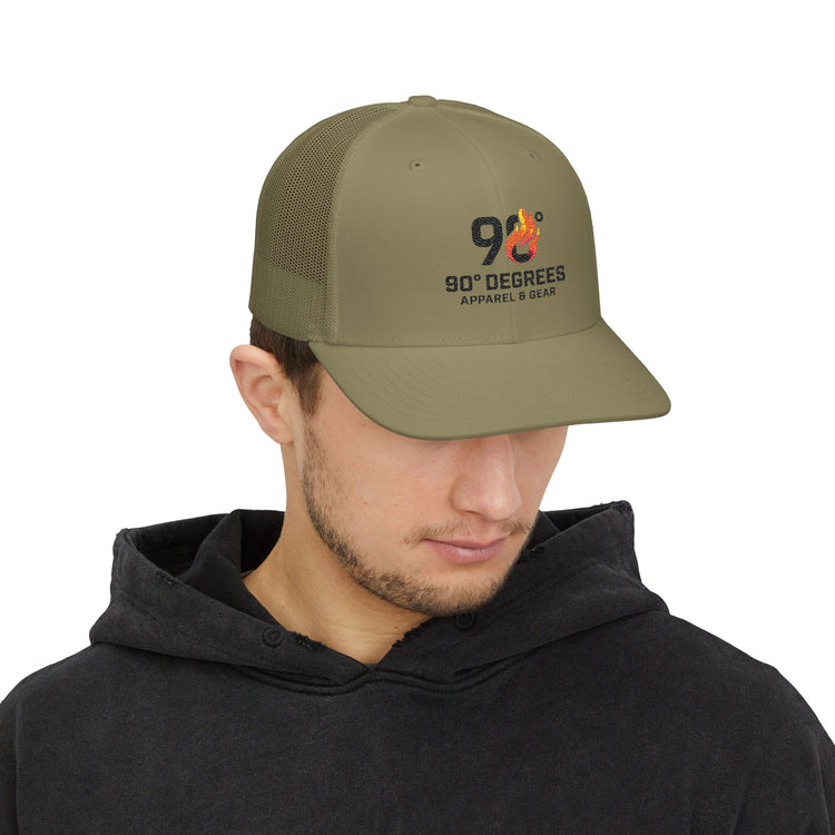 90° Degrees Flame Logo Trucker Cap