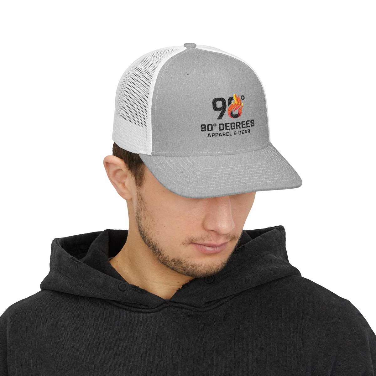 90° Degrees Flame Logo Trucker Cap